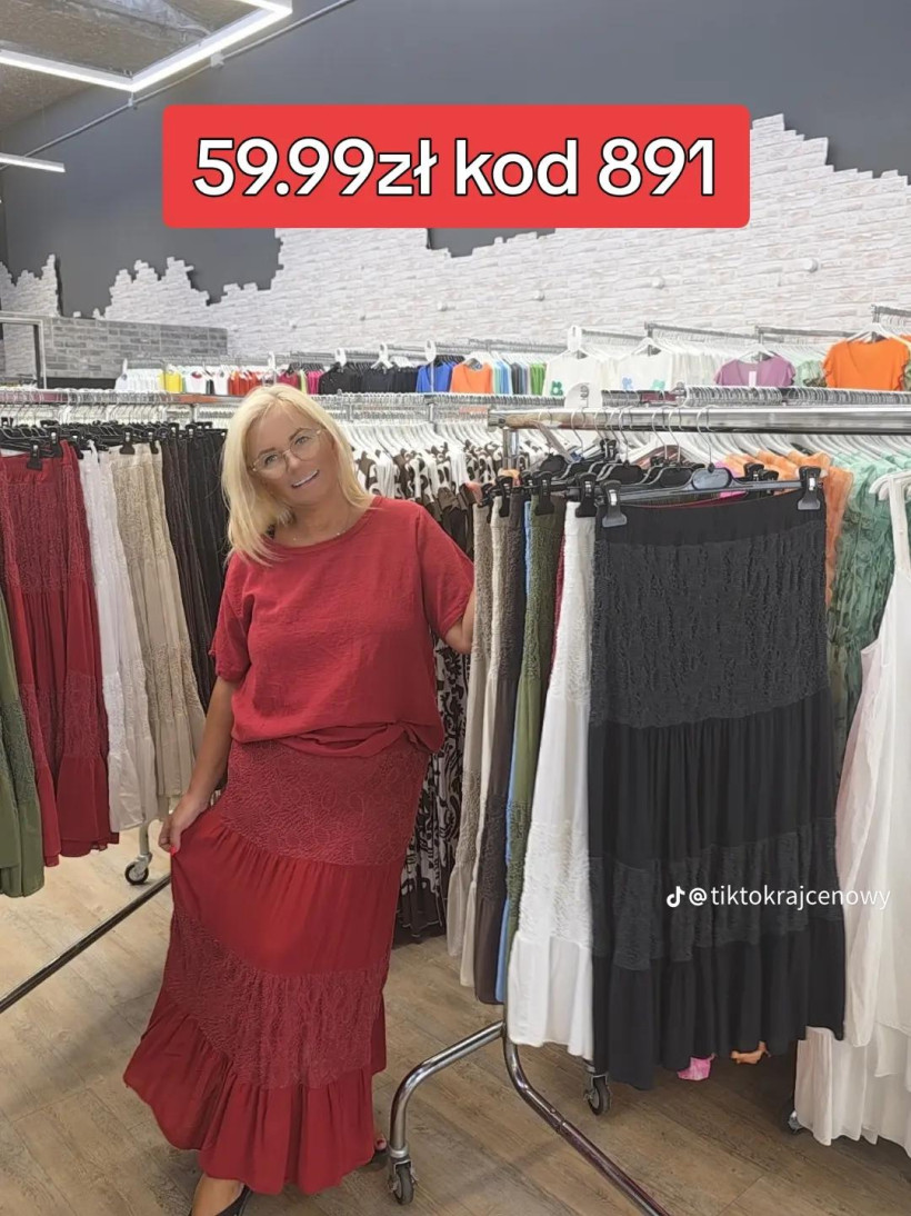 SPÓDNICA KORONKA DŁUGA 