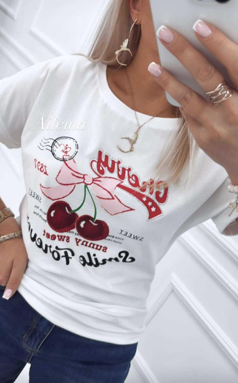 Bluzka Megi B1563 cherry 
