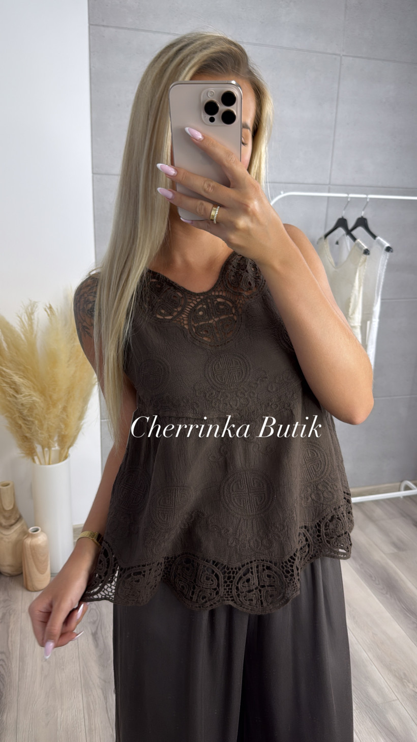 BLUZKA BAWEŁNIANA BOHO NA RAMIĄCZKA