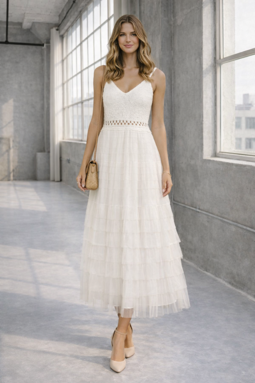 SUKIENKA TIULOWA KORONKA