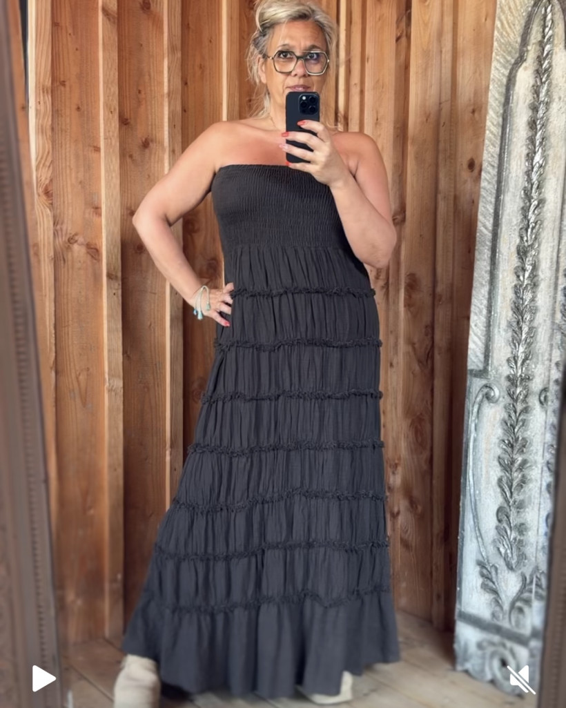 Réf 4847 - Robe Bustier Smoke du 36 au 46