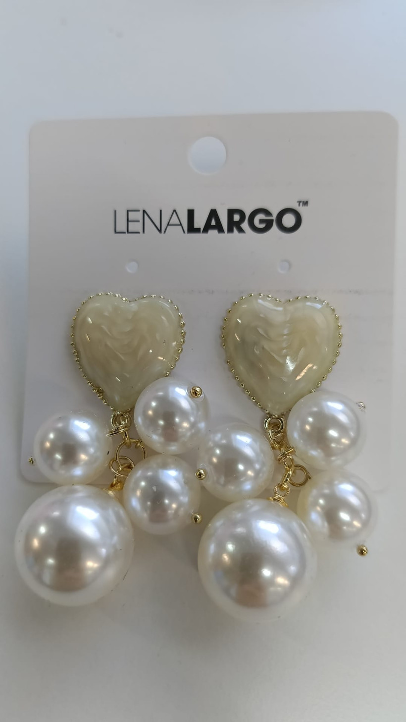 Kolczyki Pearl Heart
