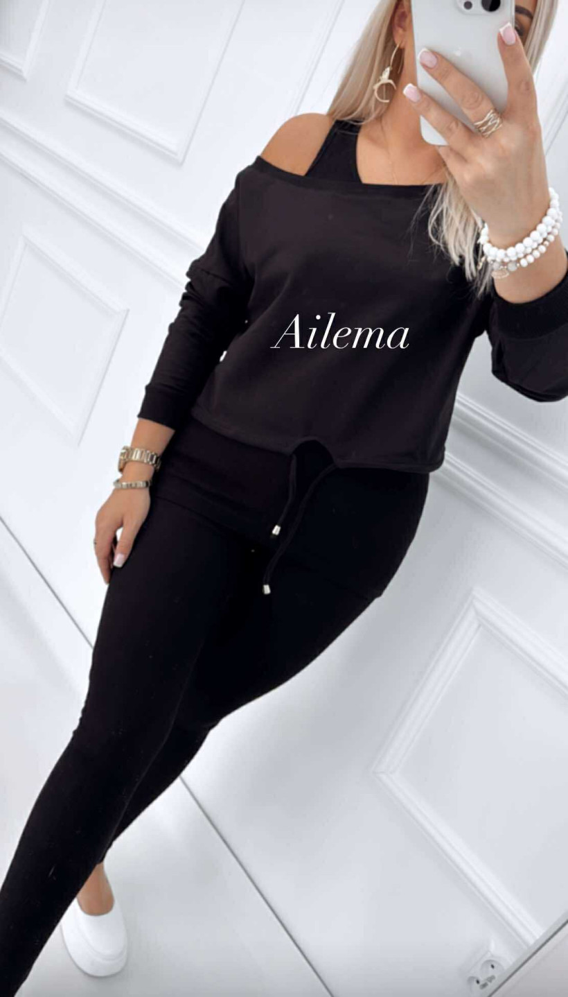 Komplet awsare 4544 3 częściowy, bluza top i leginsy