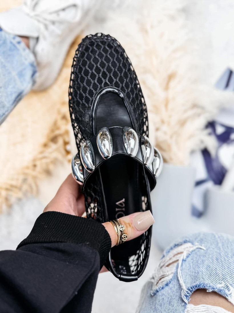 Baletki siateczkowe czarne 