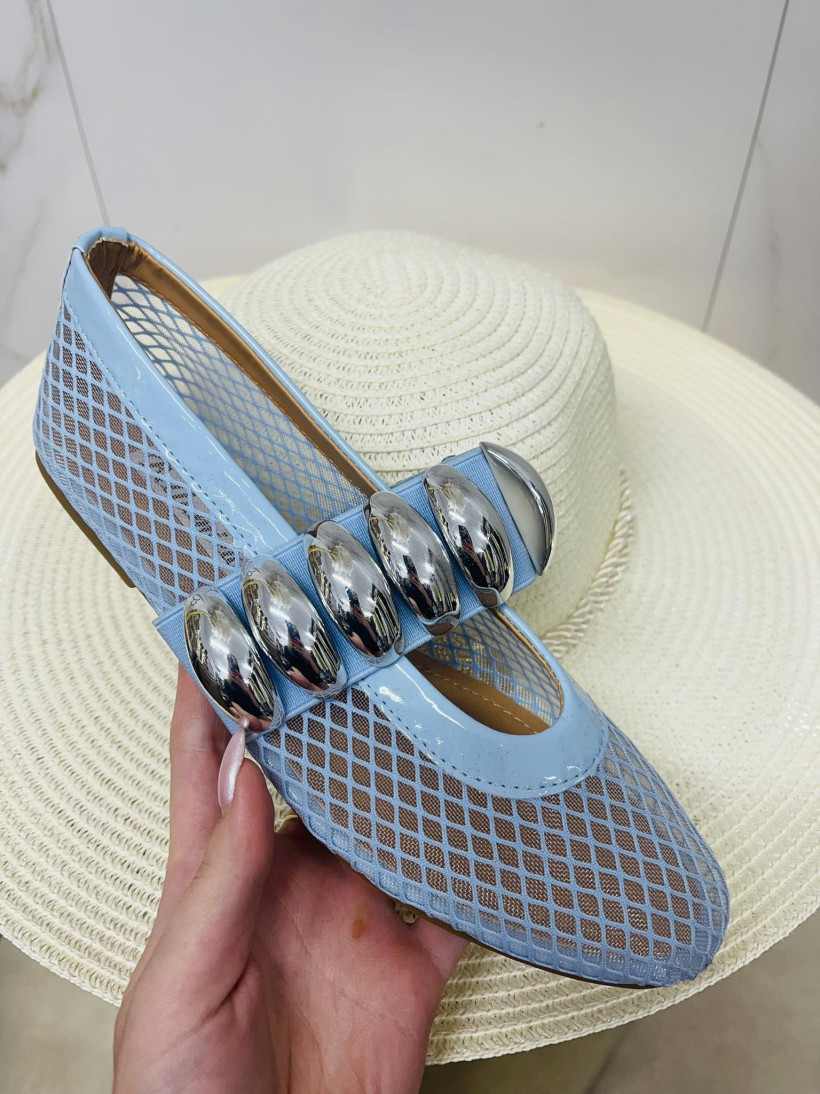 Baletki siateczkowe baby blue