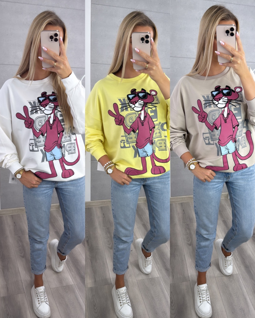 BLUZA RÓŻOWA PANTERA