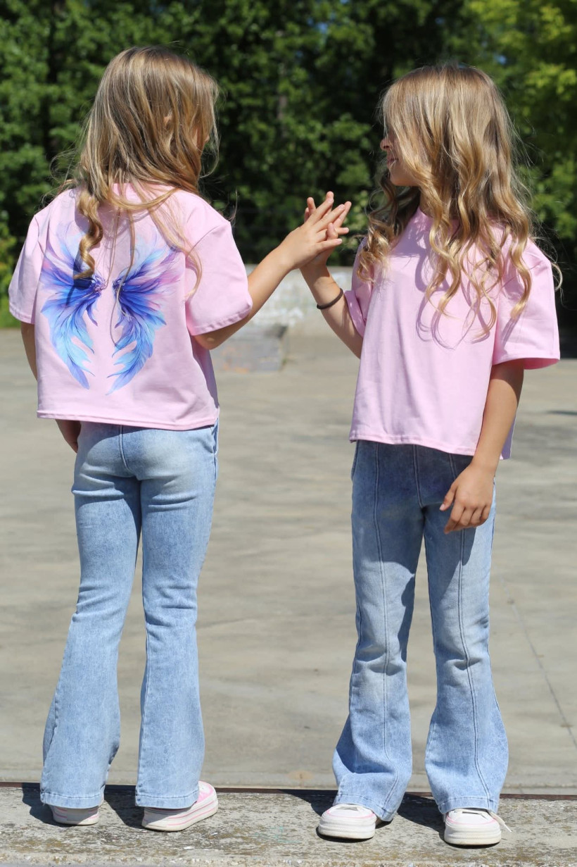 Bluzka skrzydła róż Qba Kids