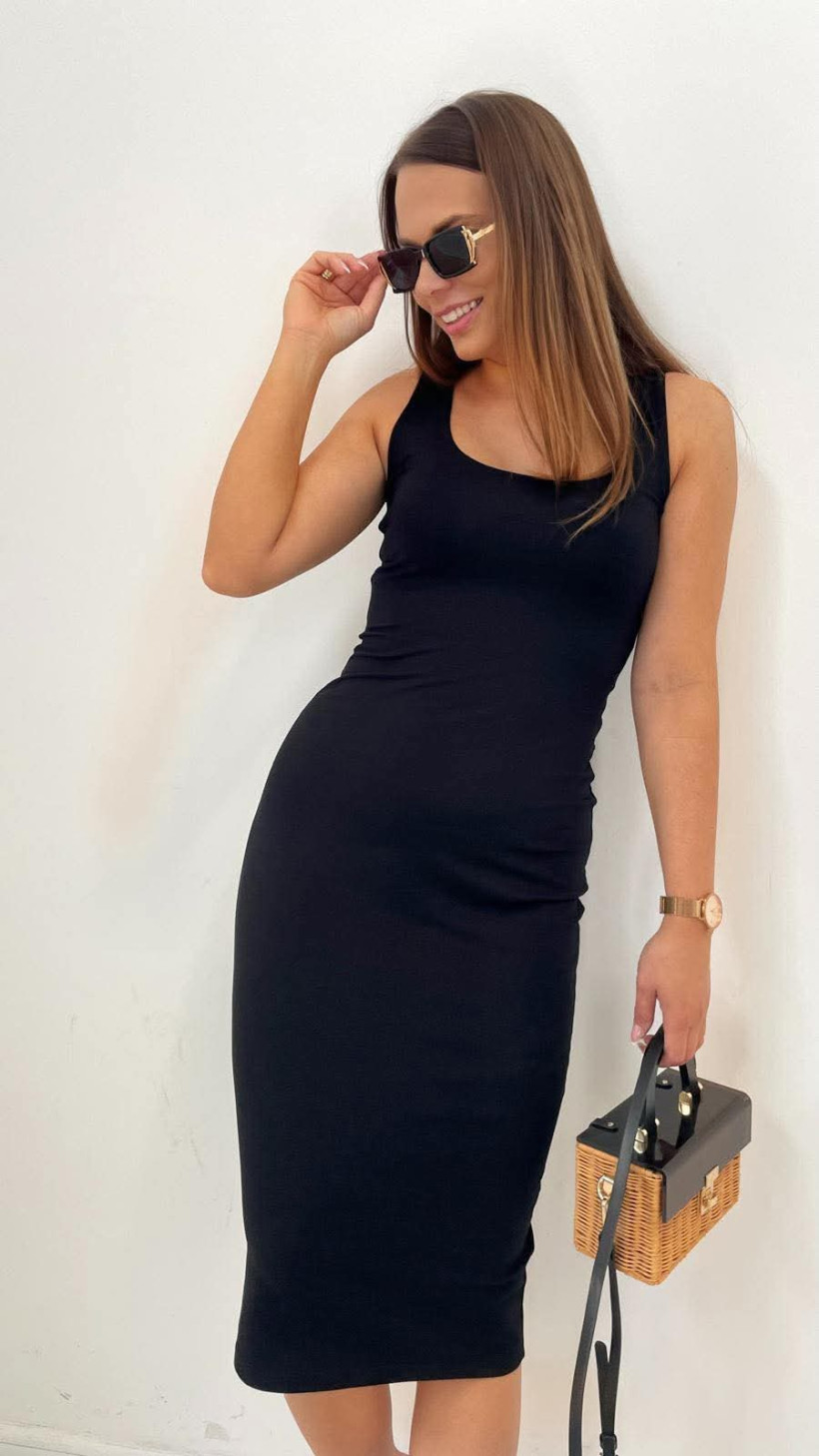 EMO sukienka tuba z dekoltem