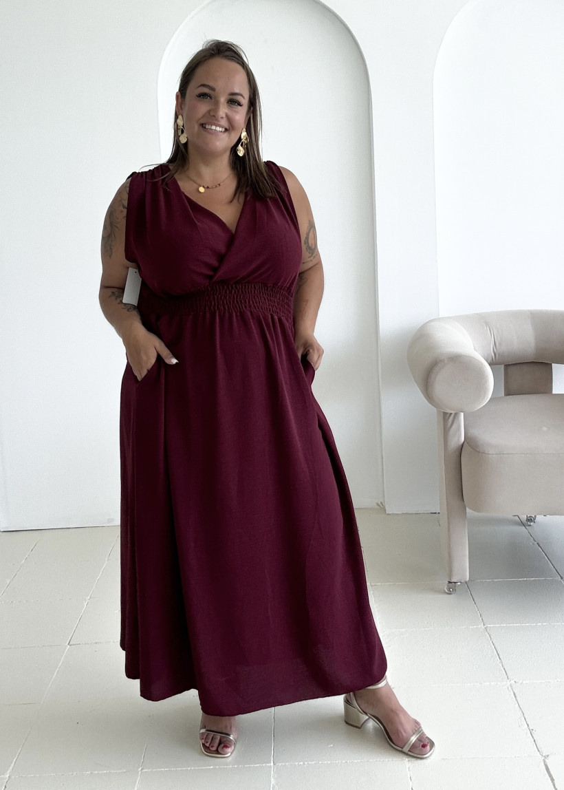 Sukienka PAMELA bordowa 