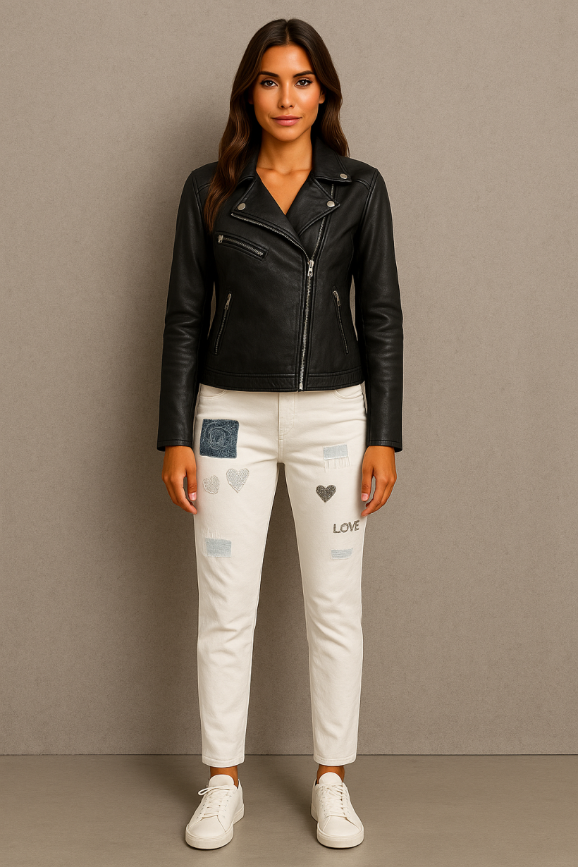 SPOODNIE JEANSOWE BIAŁE