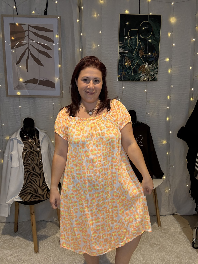 Robe flachie gaz de coton