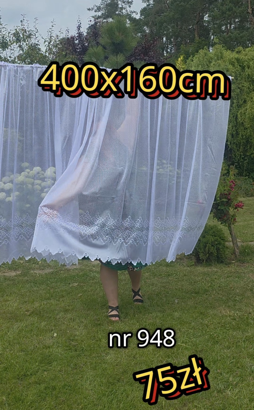 Firanka prosta 400x160cm Modest