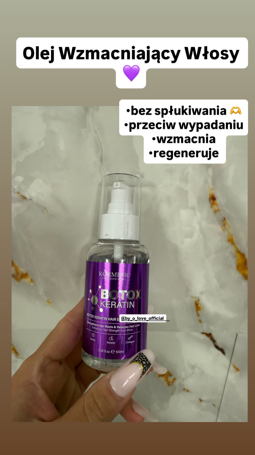 Olejek Wzmacniający Włosy 100 ml bez spłukiwania BOTOX
