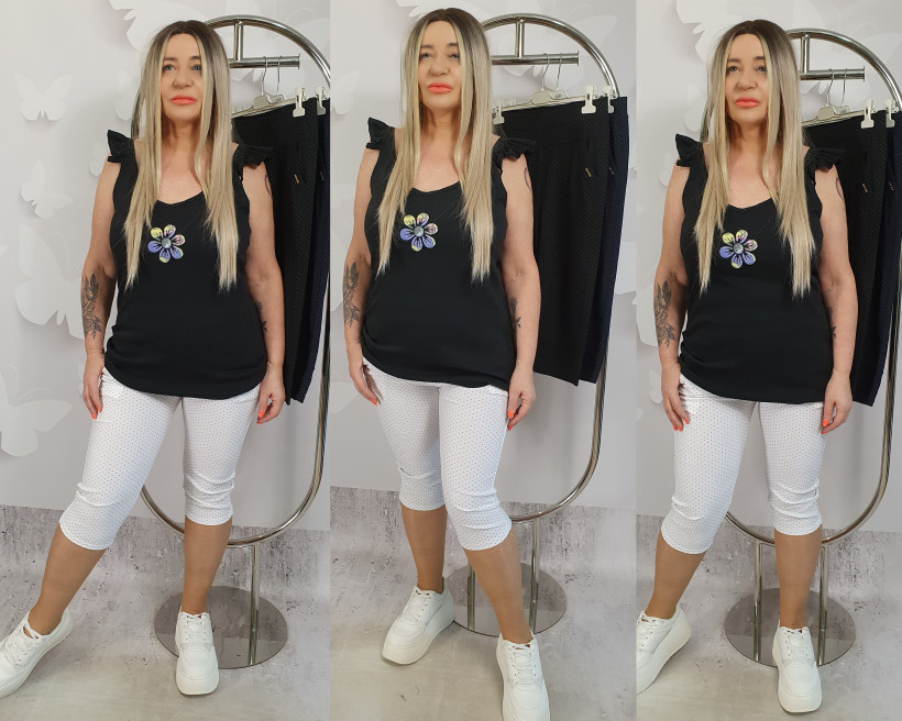 Spodnie /rybaczki MARGARET CB703 RB18 %PRZECENA