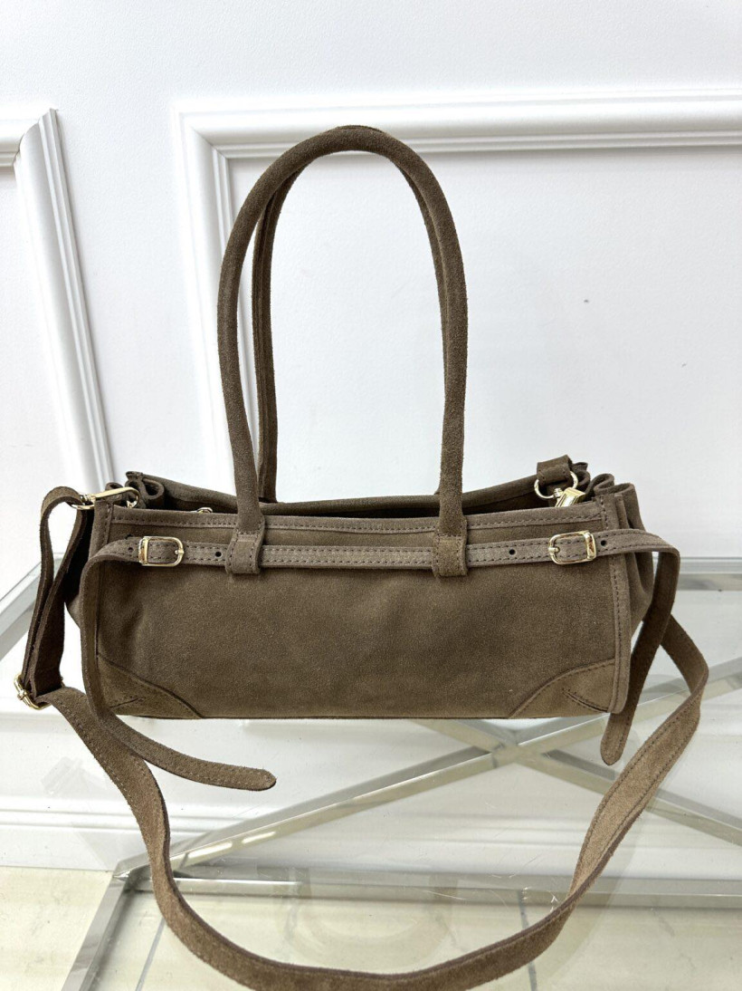 Zamszowa torebka jamnik- fango