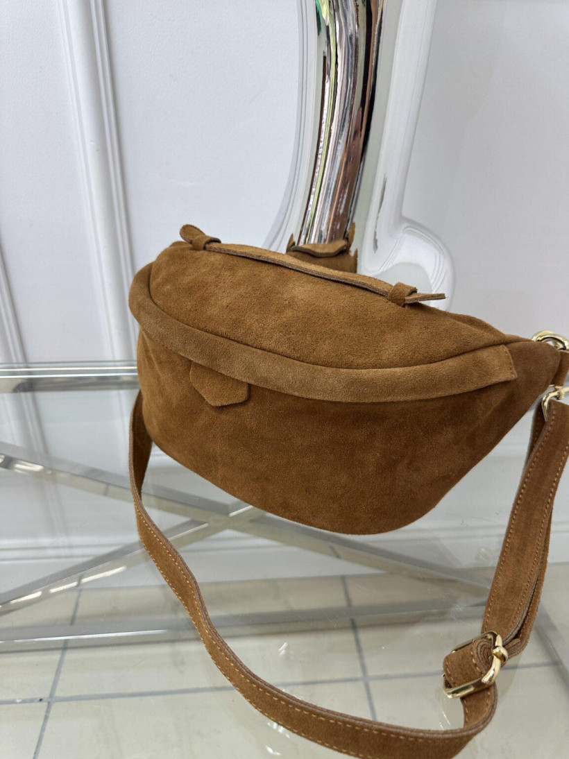 Zamszowa nerka Cassi- camel