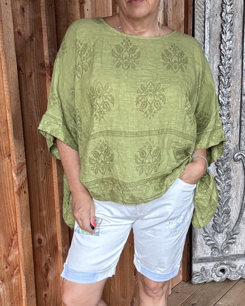 Ref 4891 Top lin motif baroque - du 36 au 50/52
