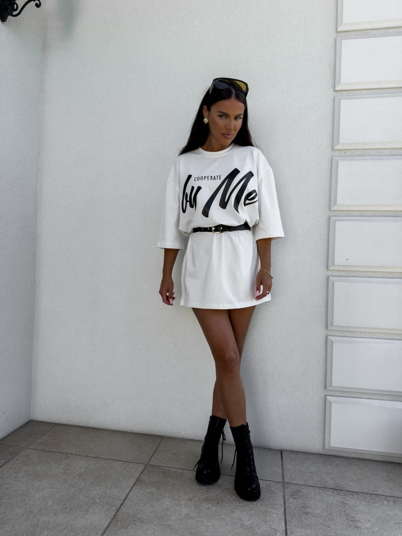 Tunika / T-shirt BY ME Cola ecru