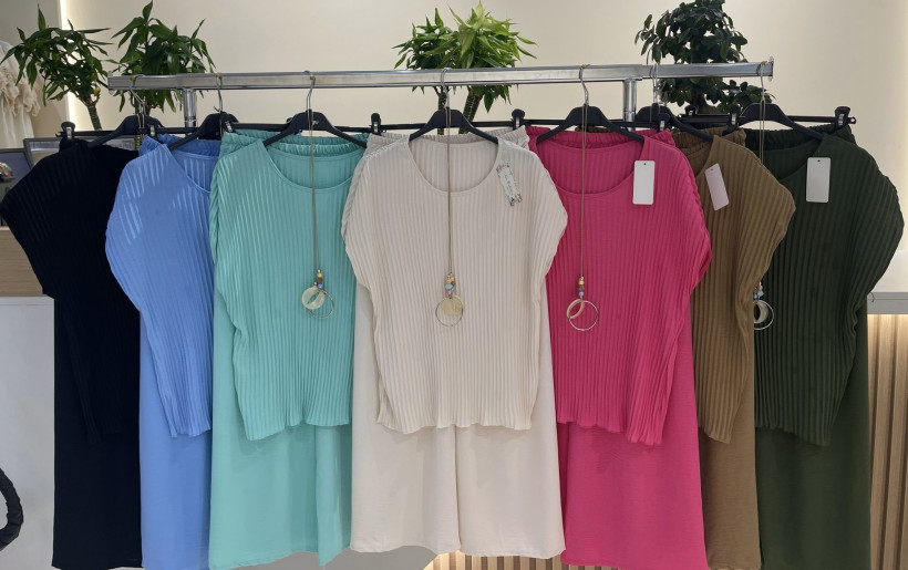 Conjunto plissado
