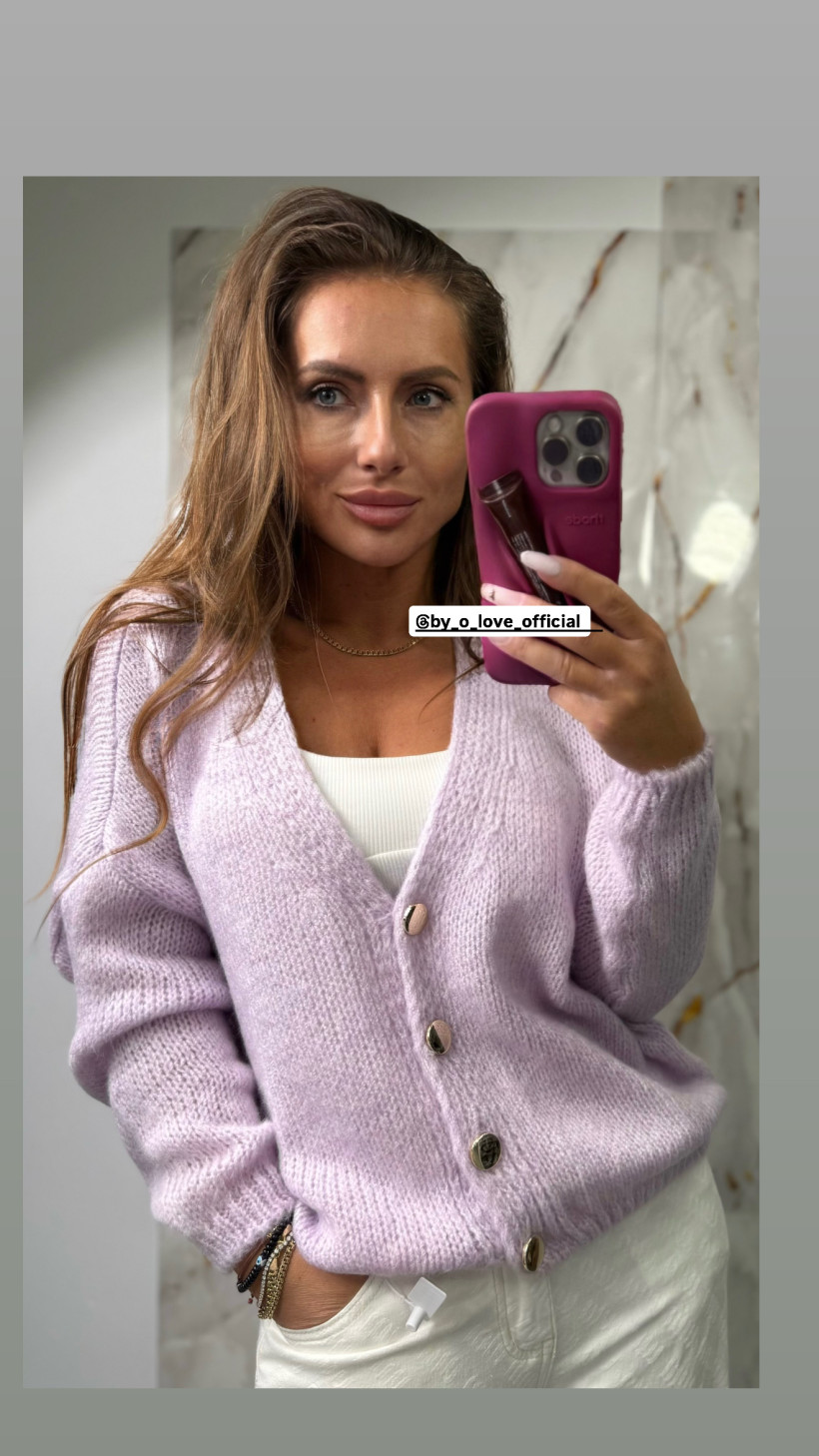 Sweter Chmurka Nietoperz Lila
