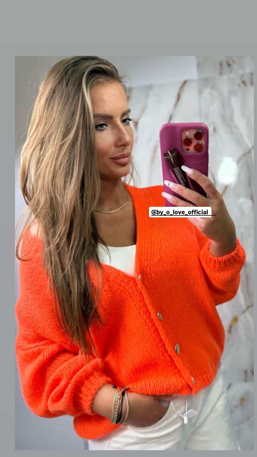 Sweter Chmurka Nietoperz pomarańcz 