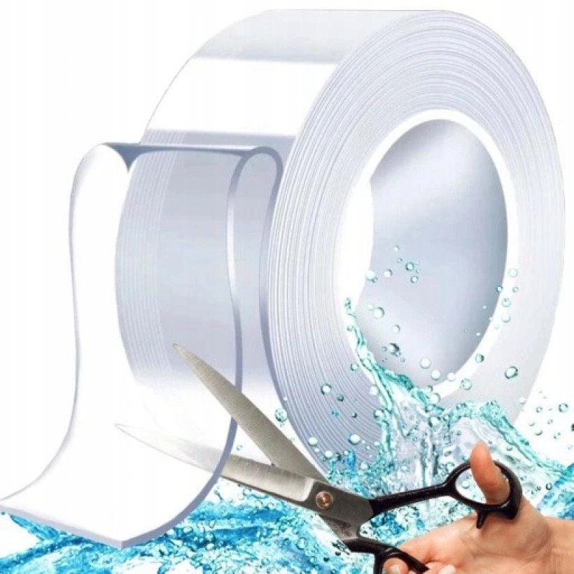 Mocna taśma dwustronna Nano Tape 3m – wodoodporna, żelowa, wielokrotnego użytku