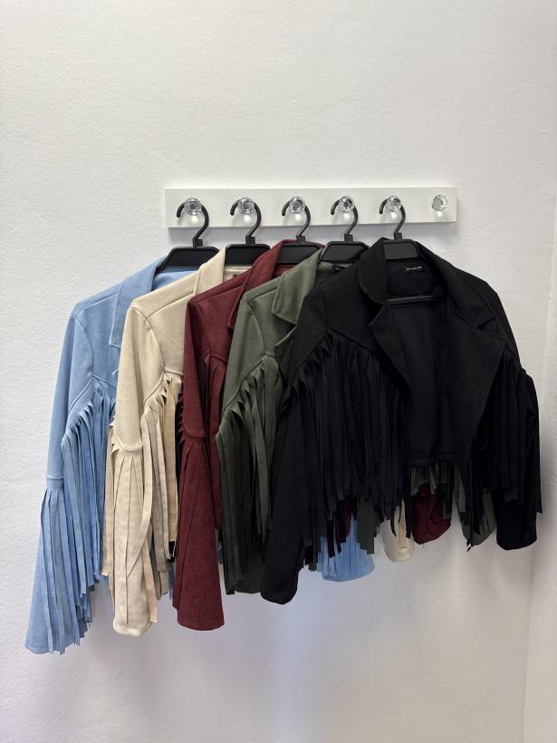 KURTKA FRĘDZLE ZAMSZ