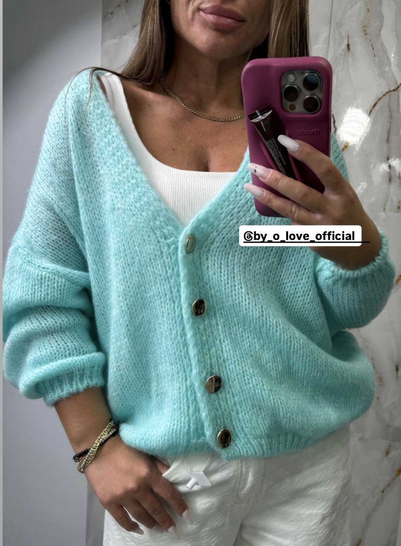 Sweter Chmurka Nietoperz błękit 