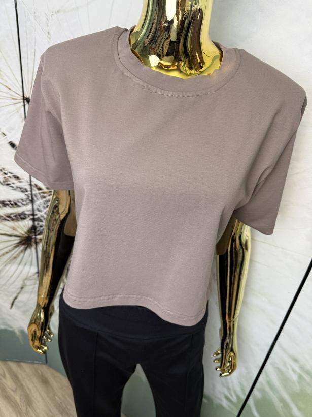 Crop Top z poduszkami na ramionach SLAY