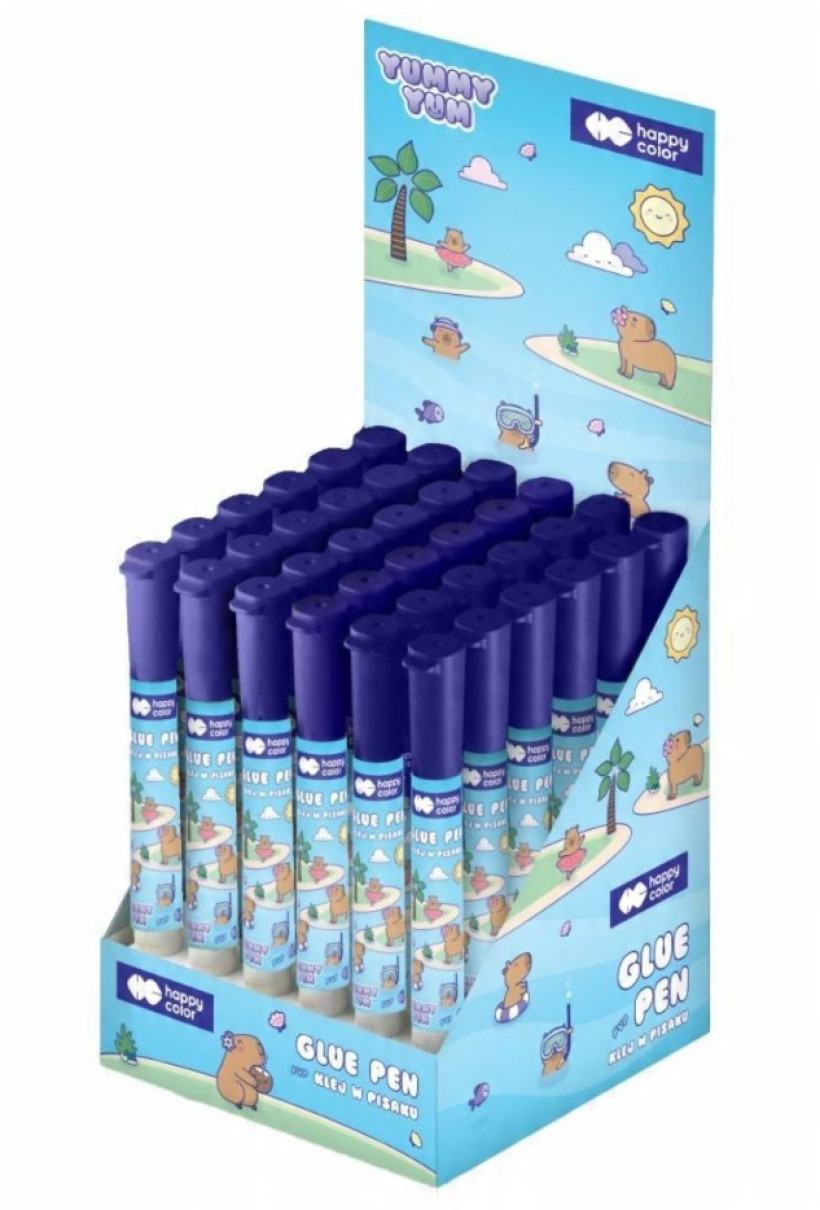 KLEJ SZKOLNY W PISAKU SZTYFT MOCNY 3g BIUROWY HAPPY COLOR - capibara