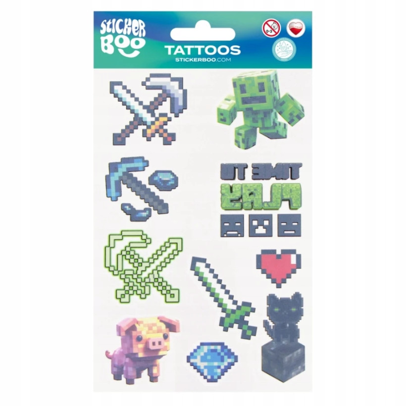 Starpak Tatuaż Zmywalny Dla Dzieci Pixel 540810