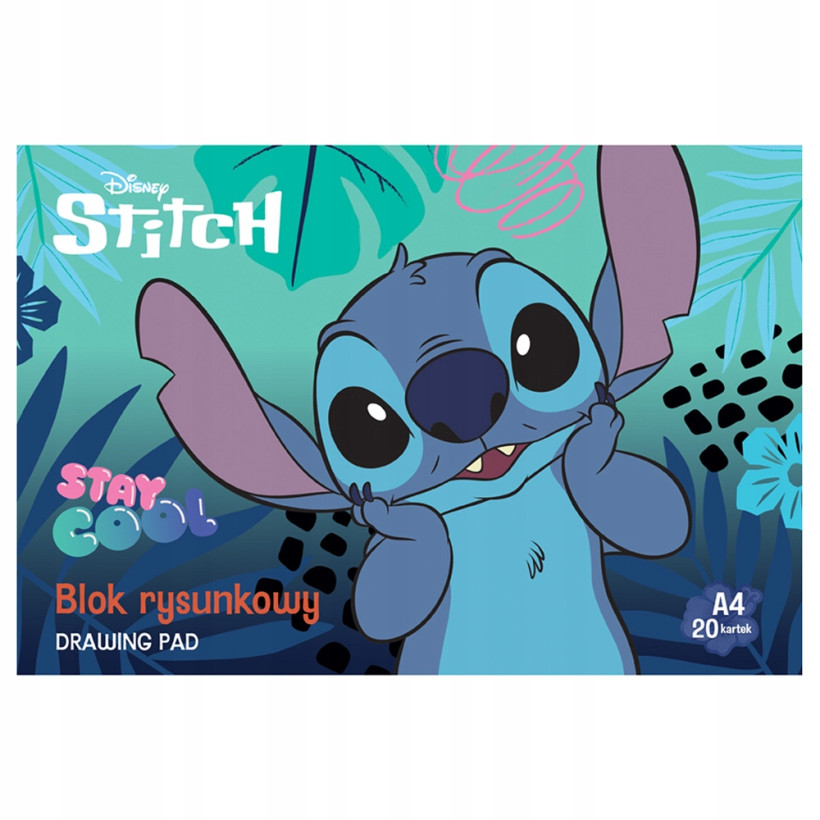 BLOK RYSUNKOWY A4/20K BIAŁY LILO STITCH MAJEWSKI