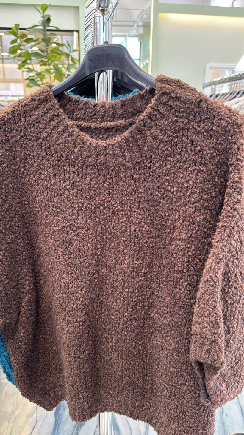 Italia nr.3 - Sweter jednokolorowy - wł. - 0170 - fango