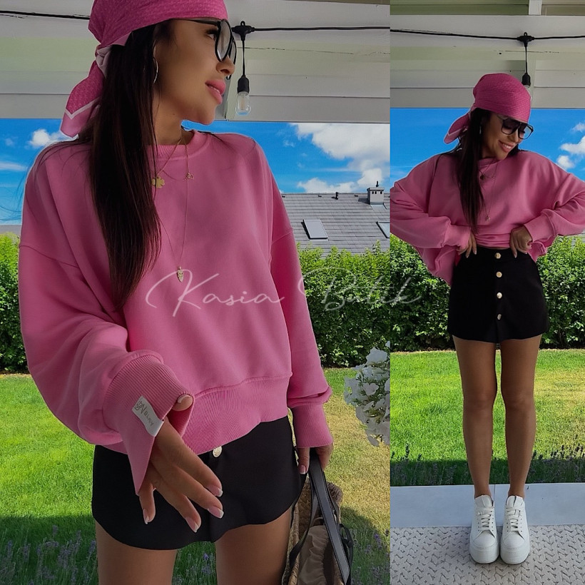 Bluza Bawełniana By Mia Smooth Cukierkowy Róż