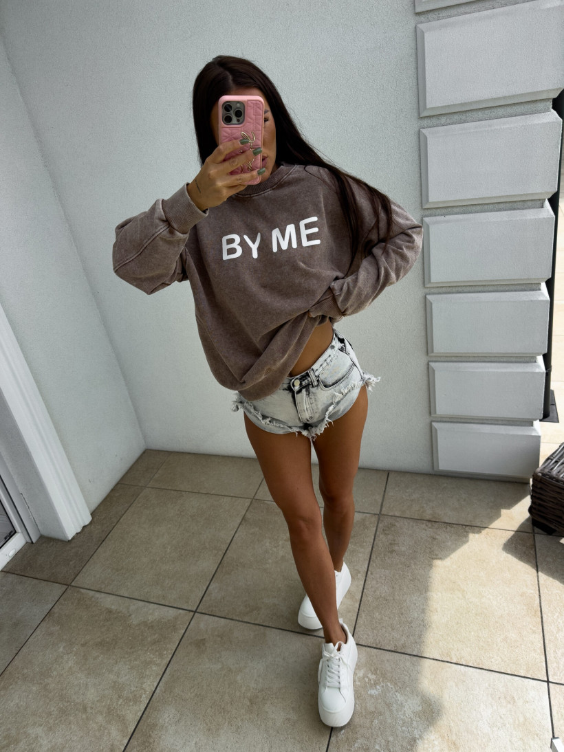 Bluza dekatyzowana BY ME Dose ciemny beż