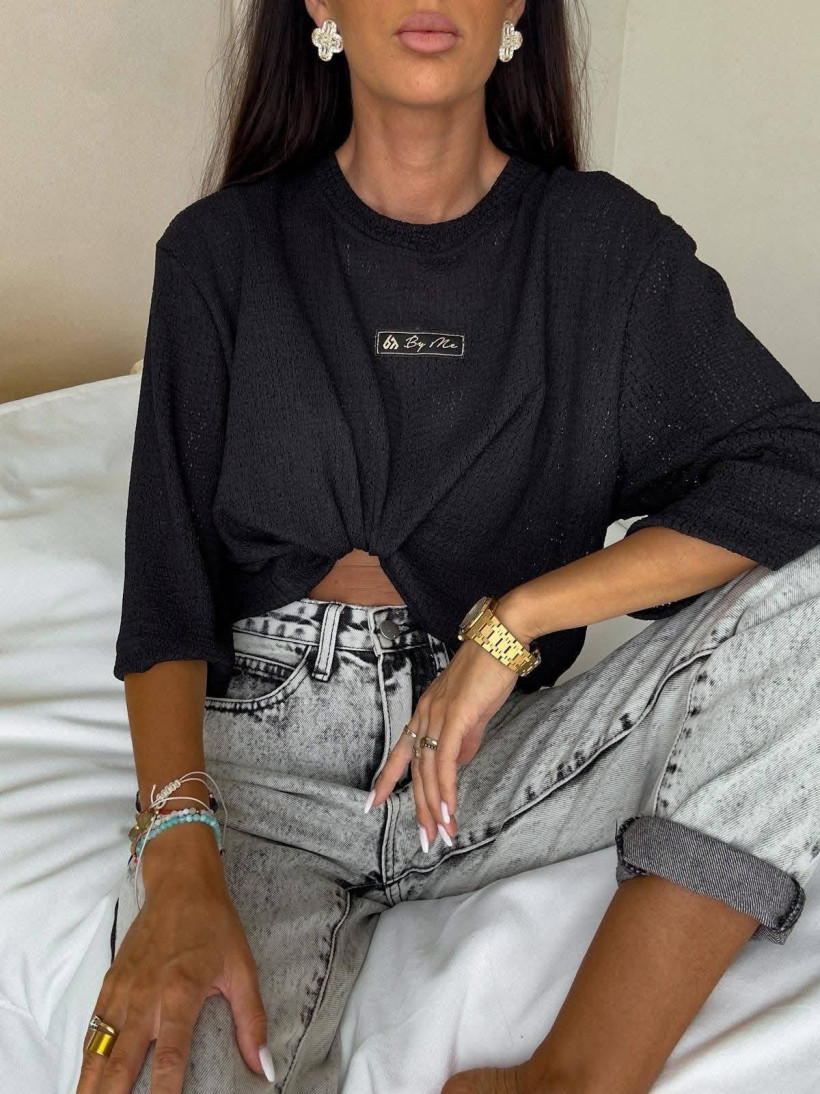 Bluzka / T-shirt BY ME Marmaris Cord - czarna 