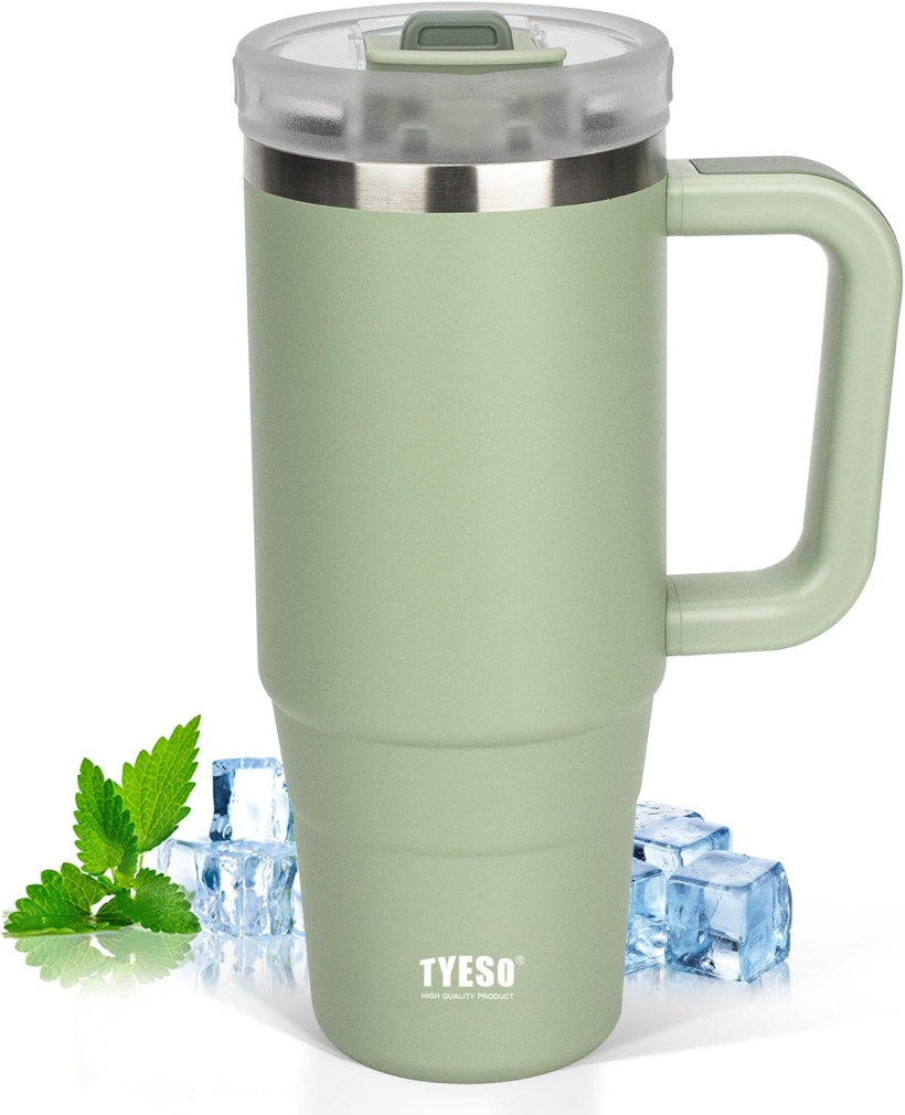 TYESO kubek ze stali nierdzewnej ze słomką 1200 ml