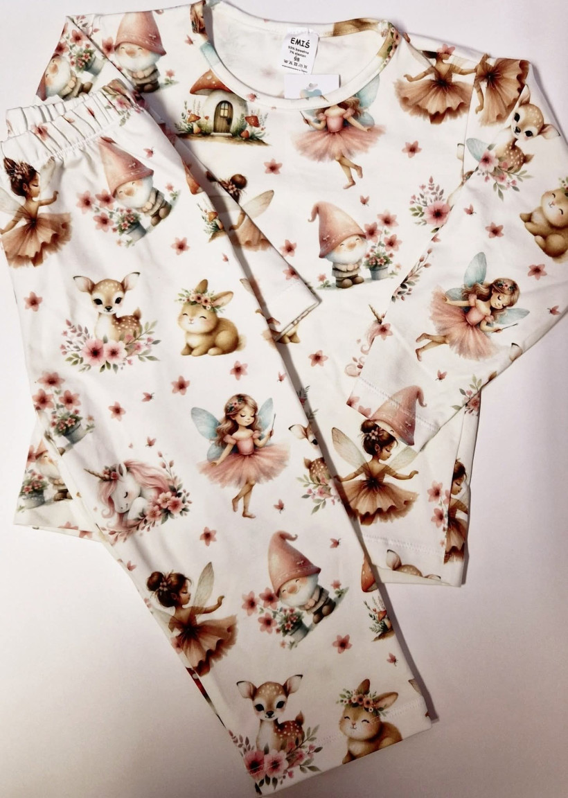 PIŻAMA WRÓŻKI DŁUGI RĘKAW/DŁUGA NOGAWKA EMIŚ