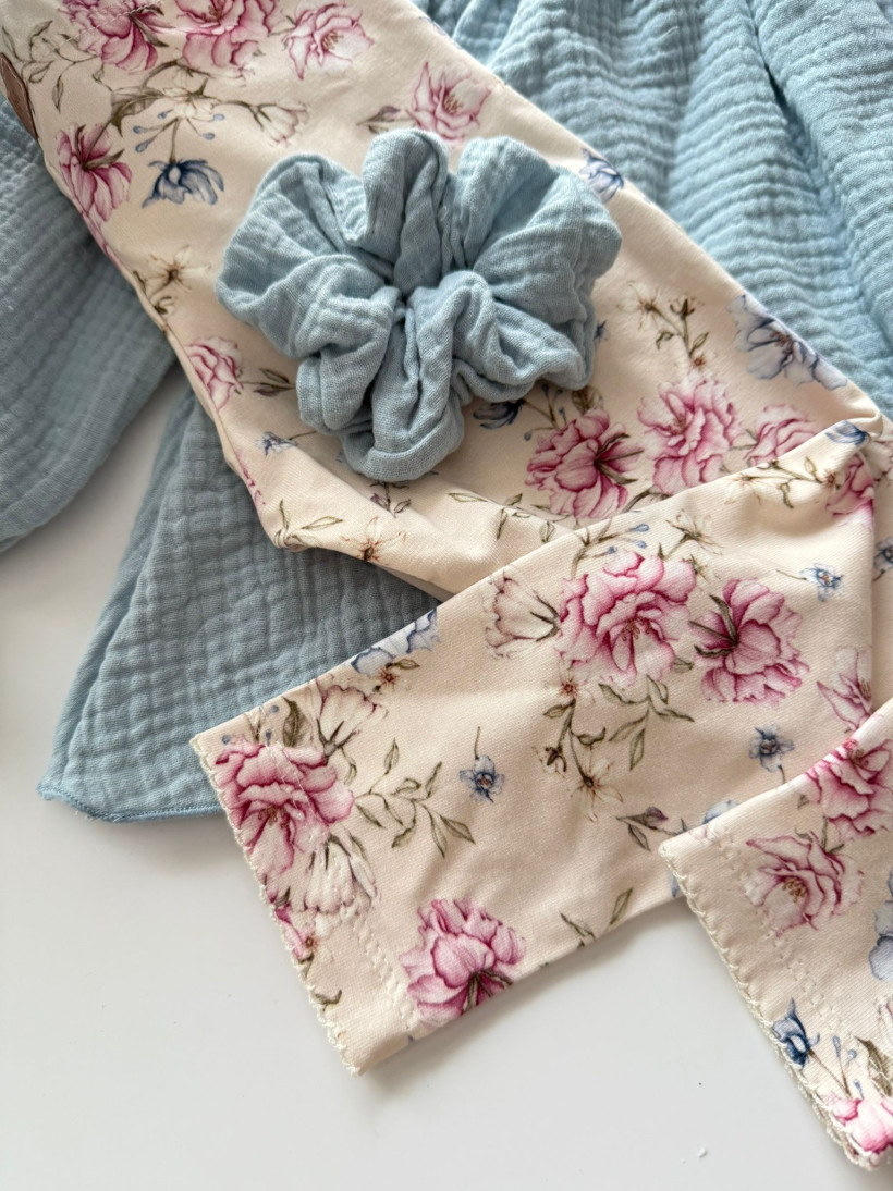 GUMKA SCRUNCH MUŚLIN LAZUROWA MAKBA