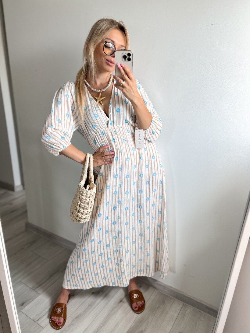 Sukienka muślinowa kwiatki