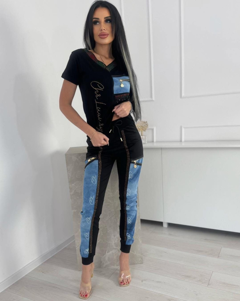 Spodnie Charyzma czarny jeans