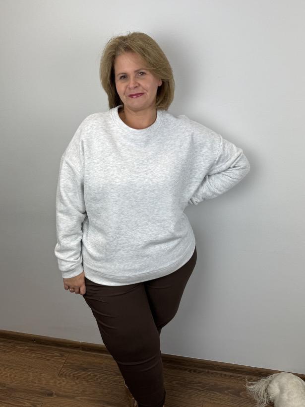 Italia nr.3 - Bluza bez kaptura jasny popiel - mooij - 2428 