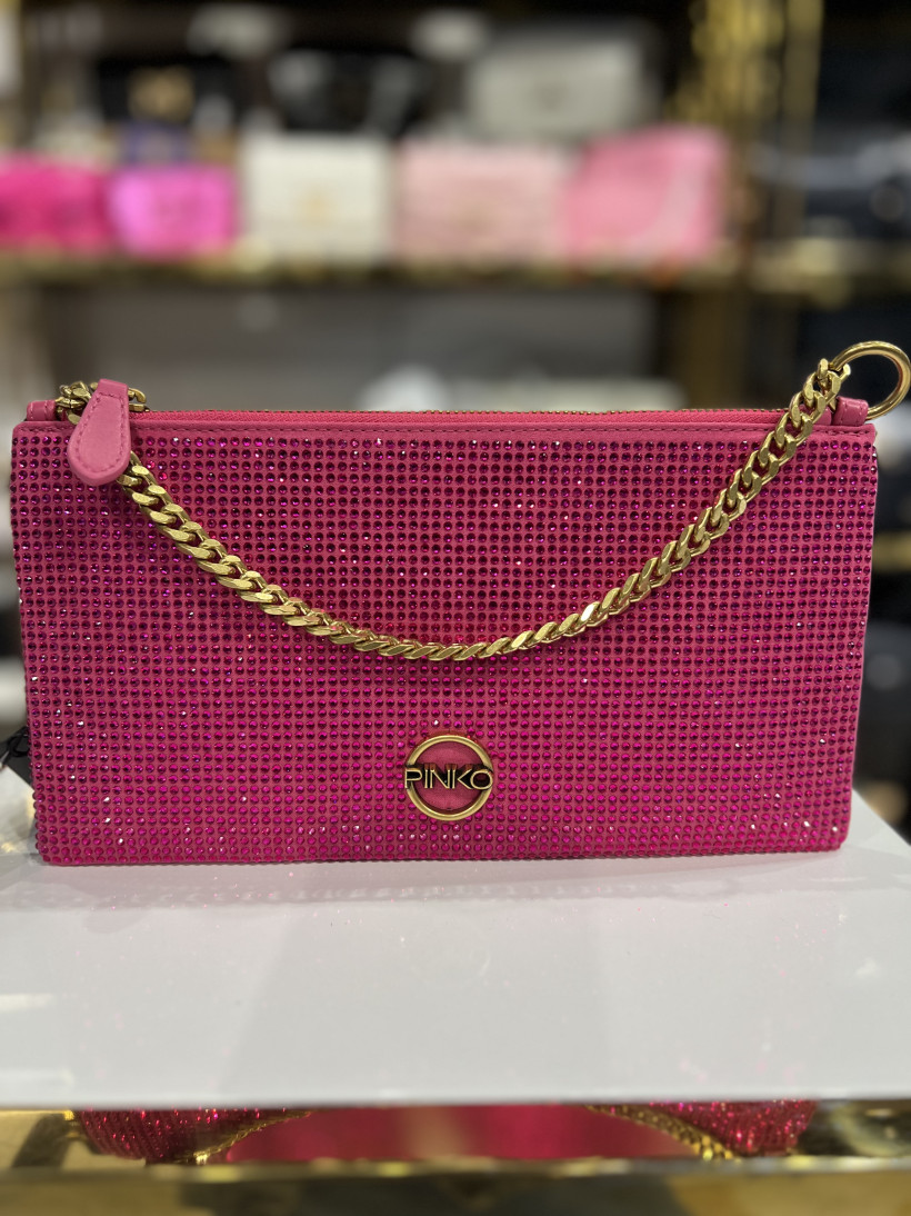 Torebka Pinko Erborista Hand Bag 102598 A1FD cyrkonie różowa