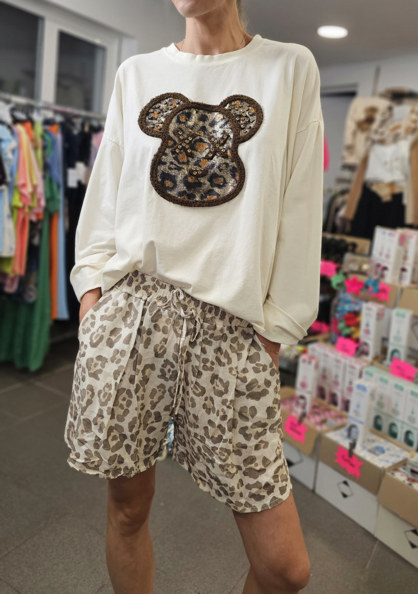 PULL OURSON BEIGE TU 36 AU 44+