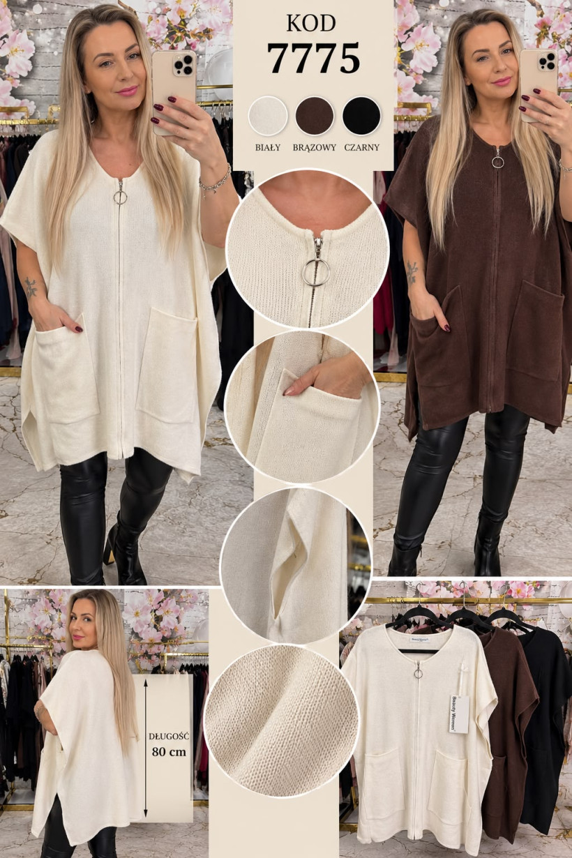 SWETER NA ZAMEK MISAEL 7775 RN16 BEAUTY WOMEN - FRANCJA %PROMOCJA DNIA