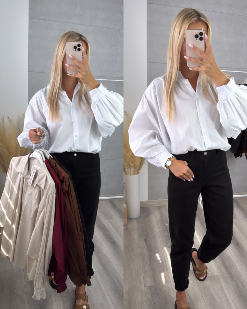 KOSZULA BAWEŁNIANA OVERSIZE