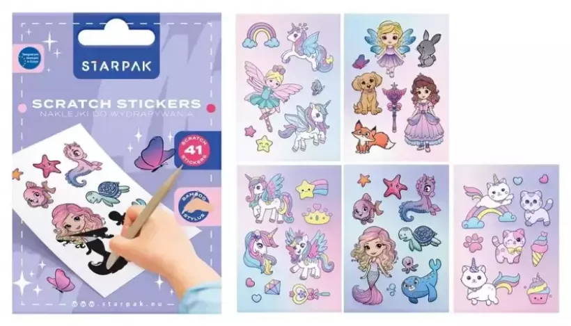 Naklejki do wydrapywania starpak