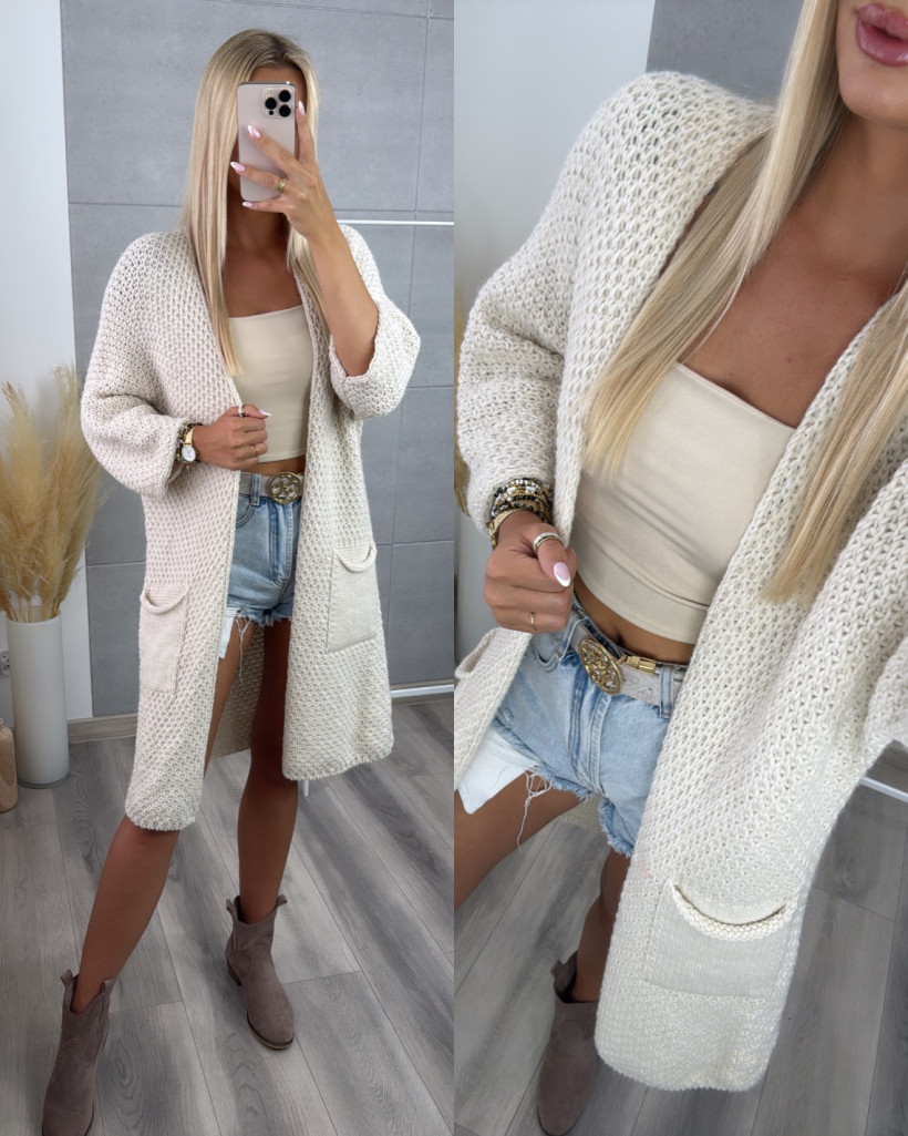 KARDIGAN PLECIONY MAXI