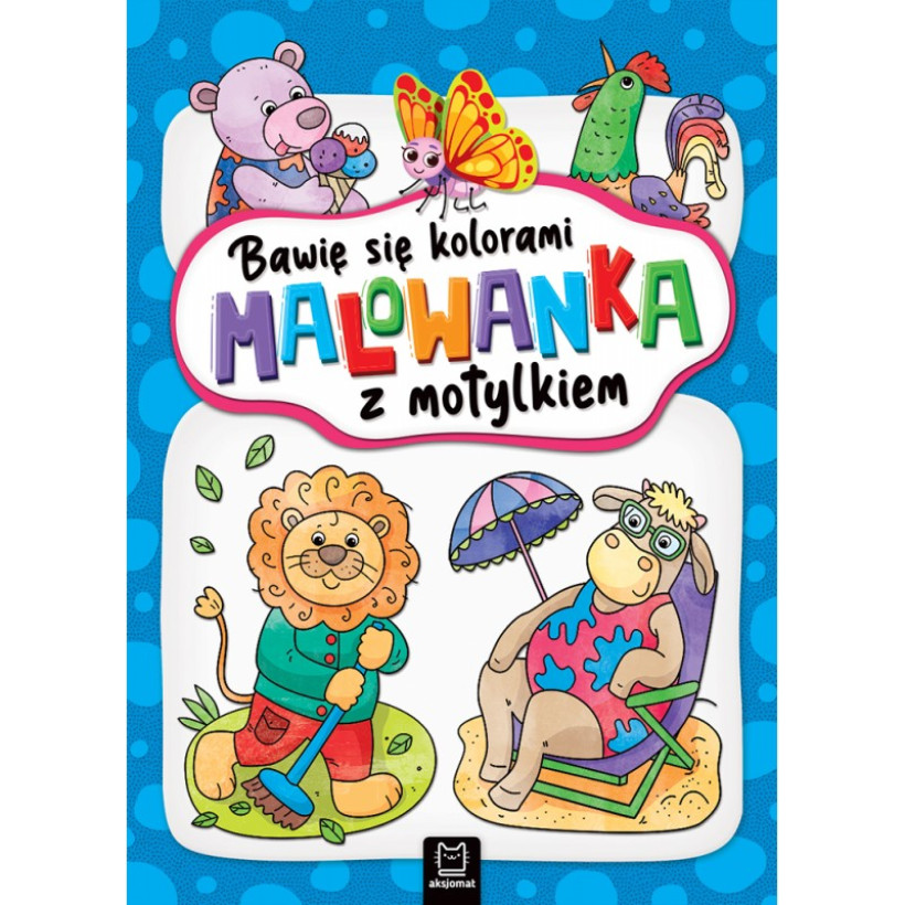 Bawię się kolorami. Malowanka z motylkiem