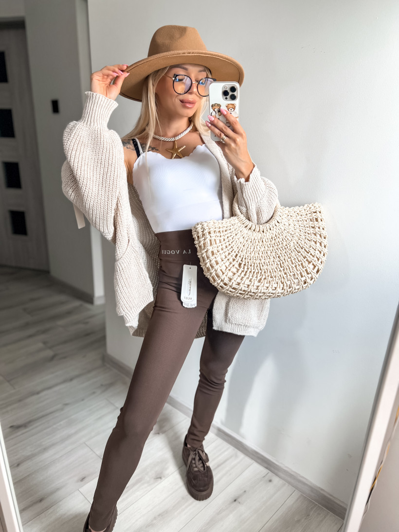 Leginsy VOGUE prążek W5116